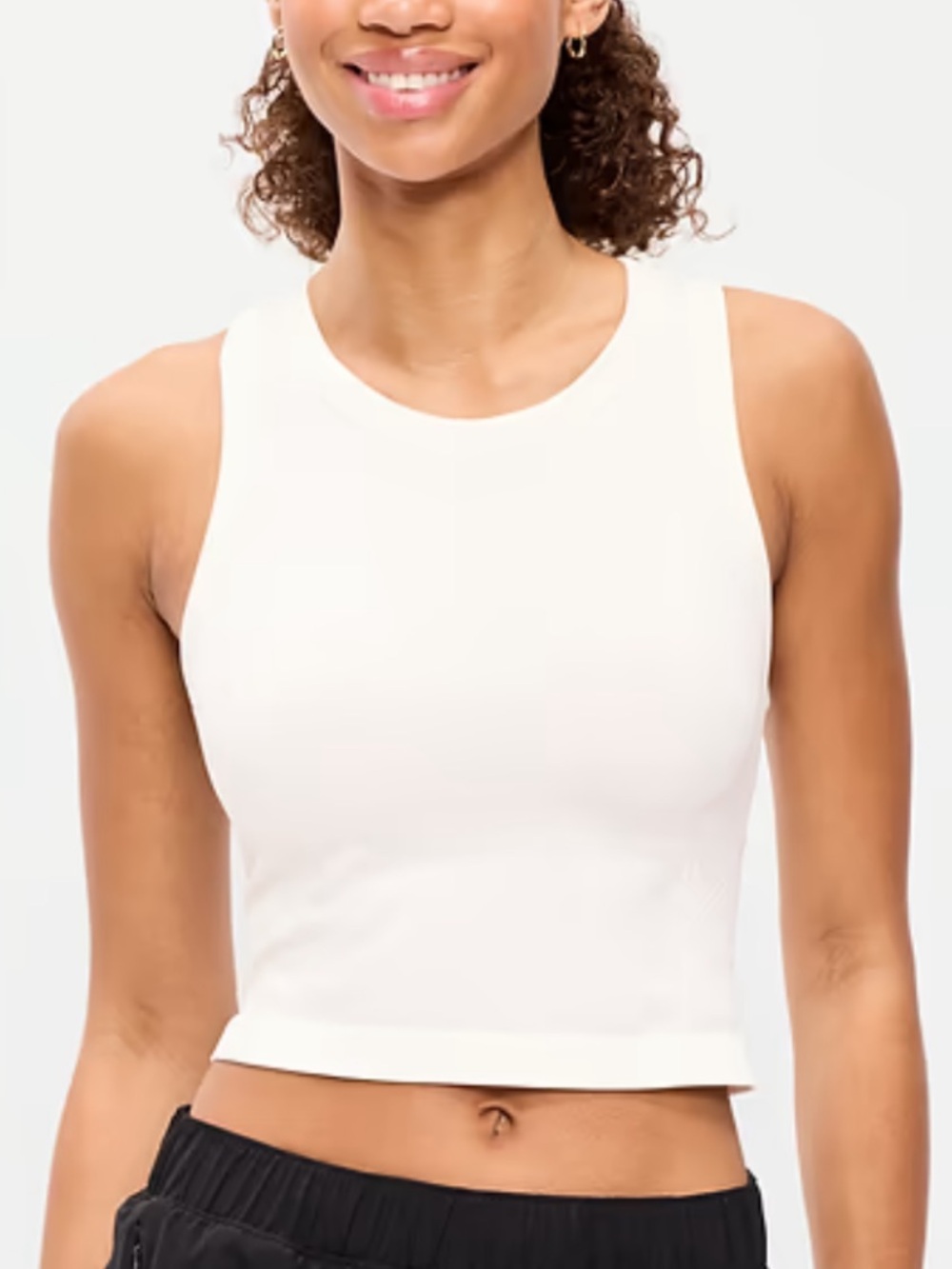 Old Navy Seamless Fitted High Neck Cropped Tank Top